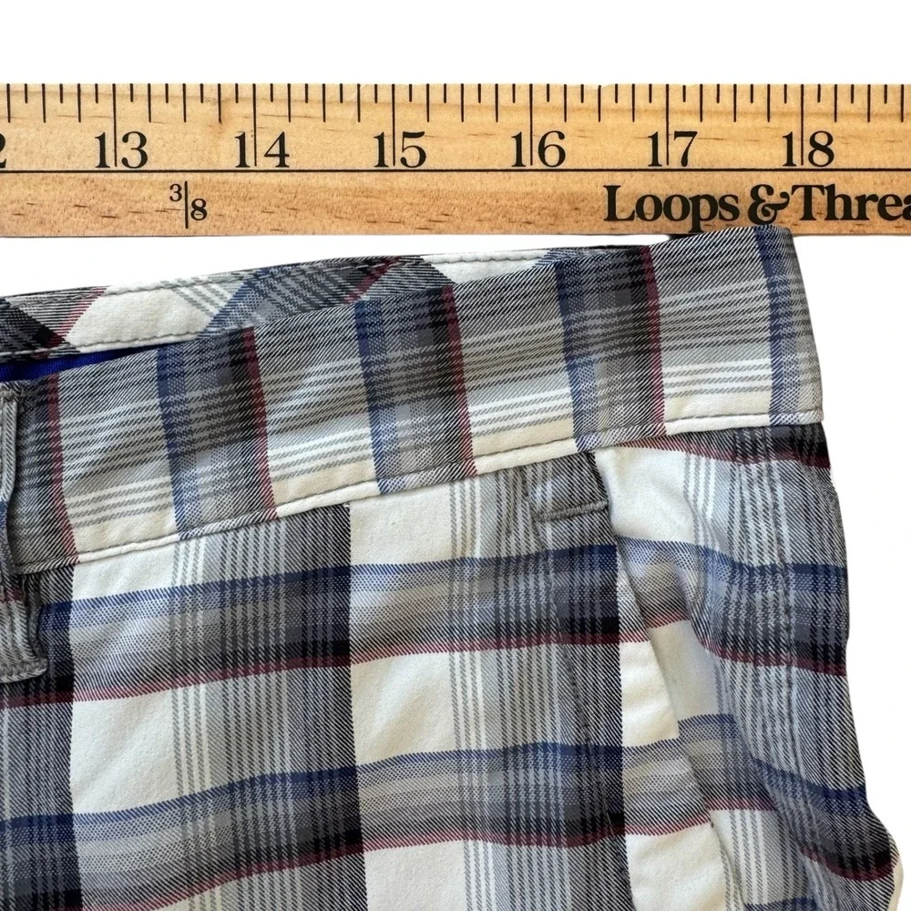 Tommy Bahama 35x10 Gray Plaid Relaxed Fit Stretch Men's Performance‎ Golf Shorts